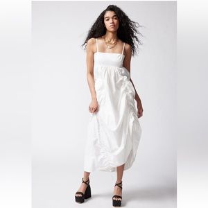 BDG Phoenix Para Ruched Cinched Midi Dress Urban Outfitters (NWT)